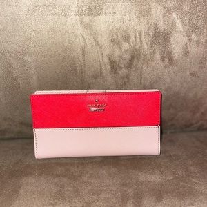 Kate Spade Red & Pink Snap Wallet BRAND NEW